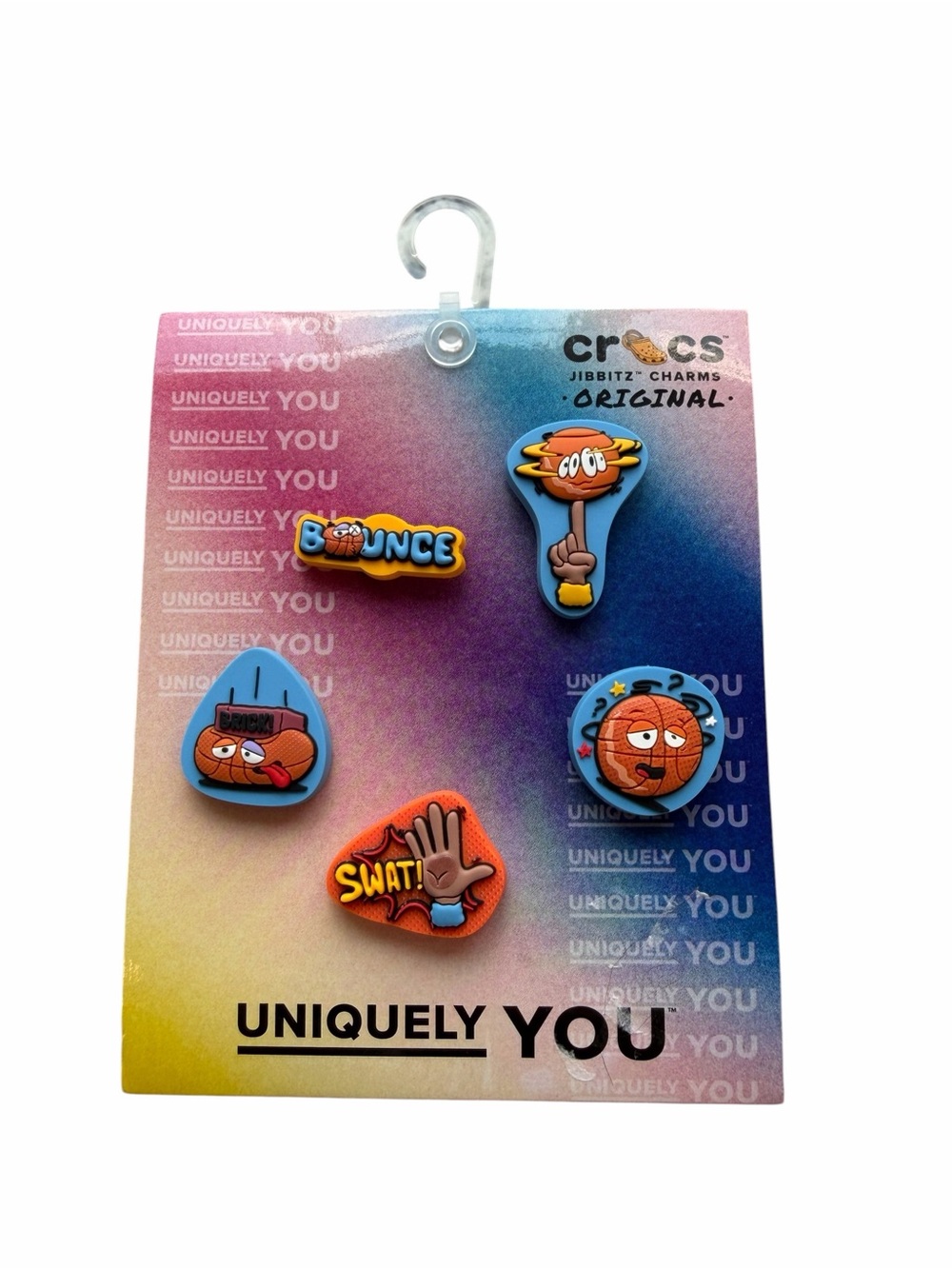CROCS Blue and Orange Basketball Jibbitz Charm Pack - 5 Pack